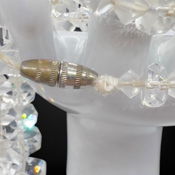 Vintage Graduated Faceted Disc Rock Crystal Quartz Necklace - Picture 10 of 11